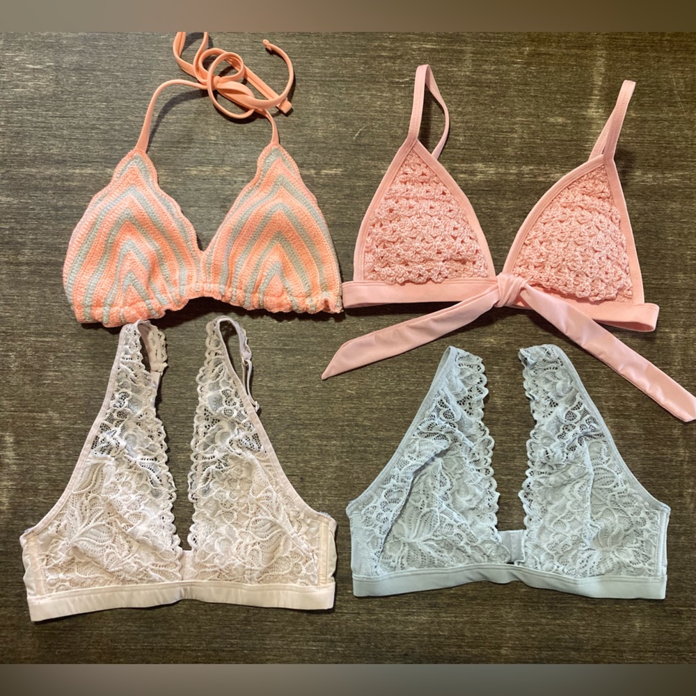Bralette & Crochet Bra Bundle Beach/ lace lingerie Small-Xhilaration & Wildfable